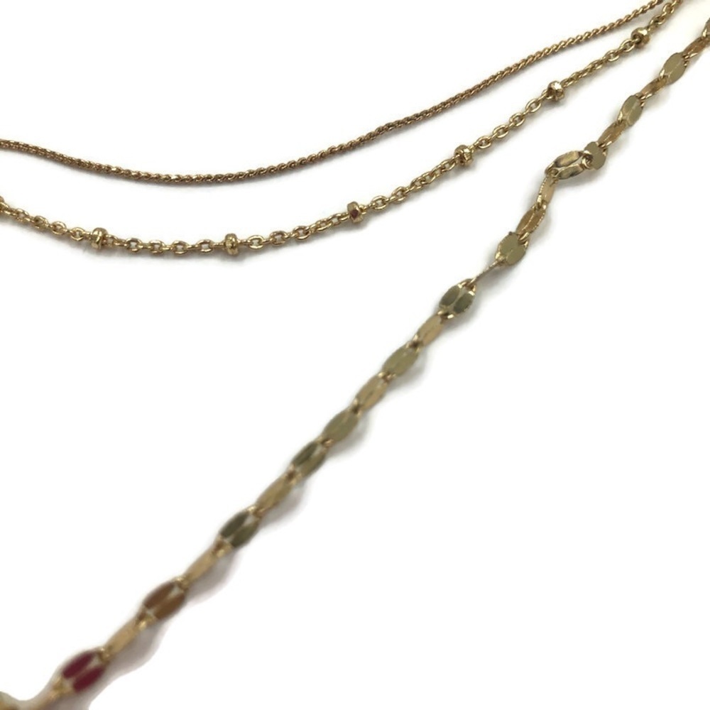 Necklace autumn half moon boho layered gold Tone - Picture 6 of 9